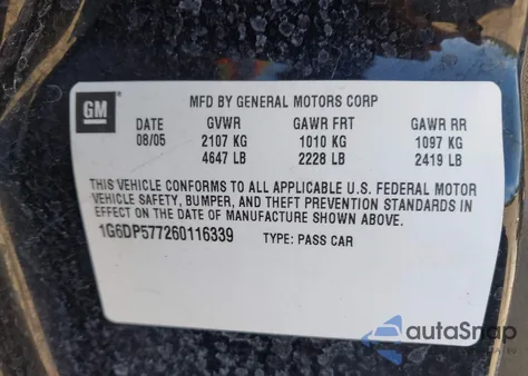 2006 Cadillac Cts Standard из США, поврежденный, VIN 1G6DP577260116339